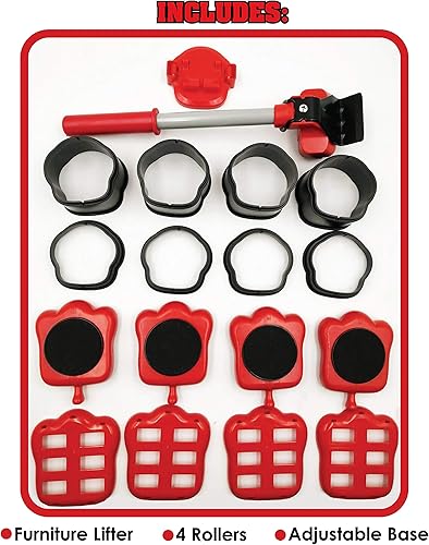Miniatura 3 de Elevador de muebles resistente con 4 deslizadores para un movimiento fácil y seguro rodillo de electrodomésticos adecuado para sofás sofás y