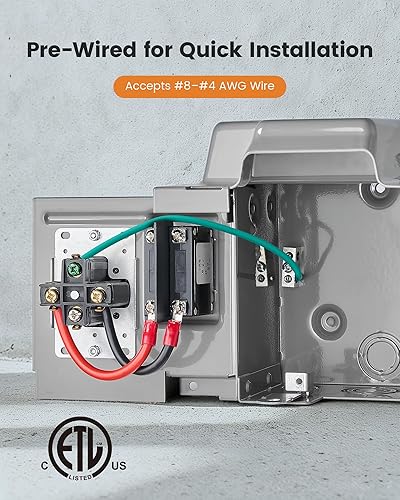 Vista 22 de SURAIELEC Caja de salida de 30 amperios, caja de salida eléctrica cerrada con cerradura para receptáculo RV/EV NEMA TT-30R 125V, caja