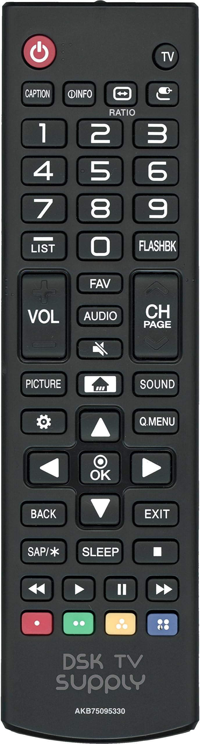 AKB75095330 Remote Control for LG LED/LCD TV's