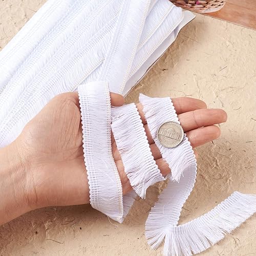 Miniatura 98 de KISSITTY Cinta de encaje de fibra de poliéster de 27 yardas para coser vestidos, ropa, manualidades, decoración del hogar, color marrón coco