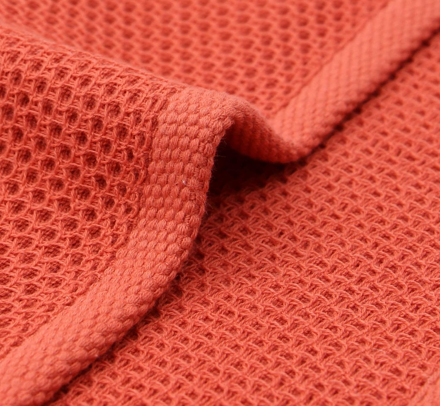 6 pack.....Mia'sDream Natural Cotton Waffle Weave Kitchen Tidy Dish Cloths Drying Rags Cleaning Cloth, Soft and Absorbent Kitchen Hand Towel Washcloths, 12inchx12inch 6 Pack (Brick Red)