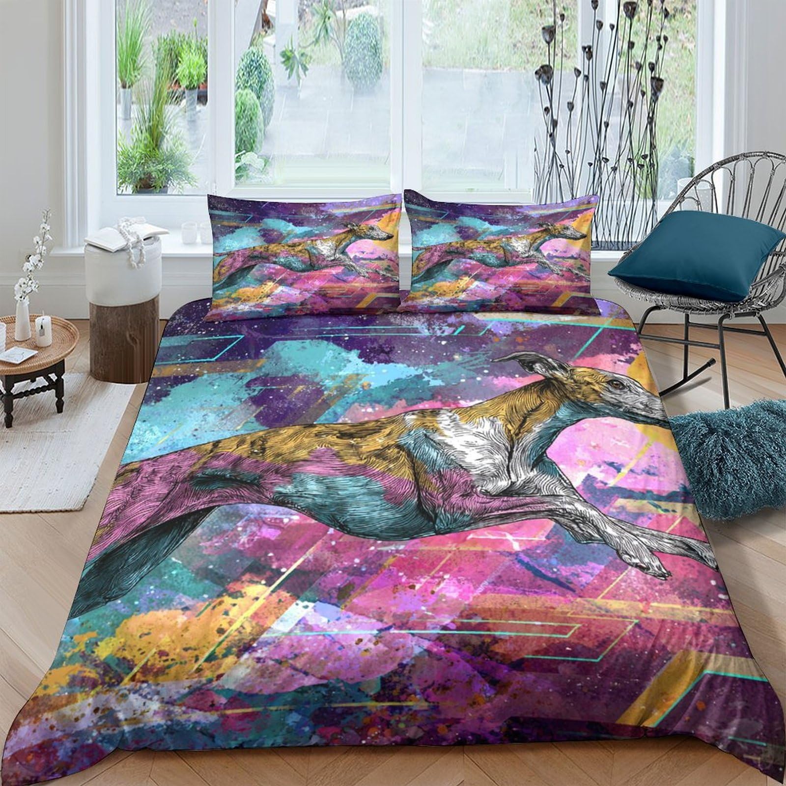 Ctjqhvkz Style-6 3D Printed Abstract Graffiti Art Fitted Sheet Microfiber Soft Vibrant Colorful Urban Mattress Cover For Bedroom Dorm Single（135X200cm）