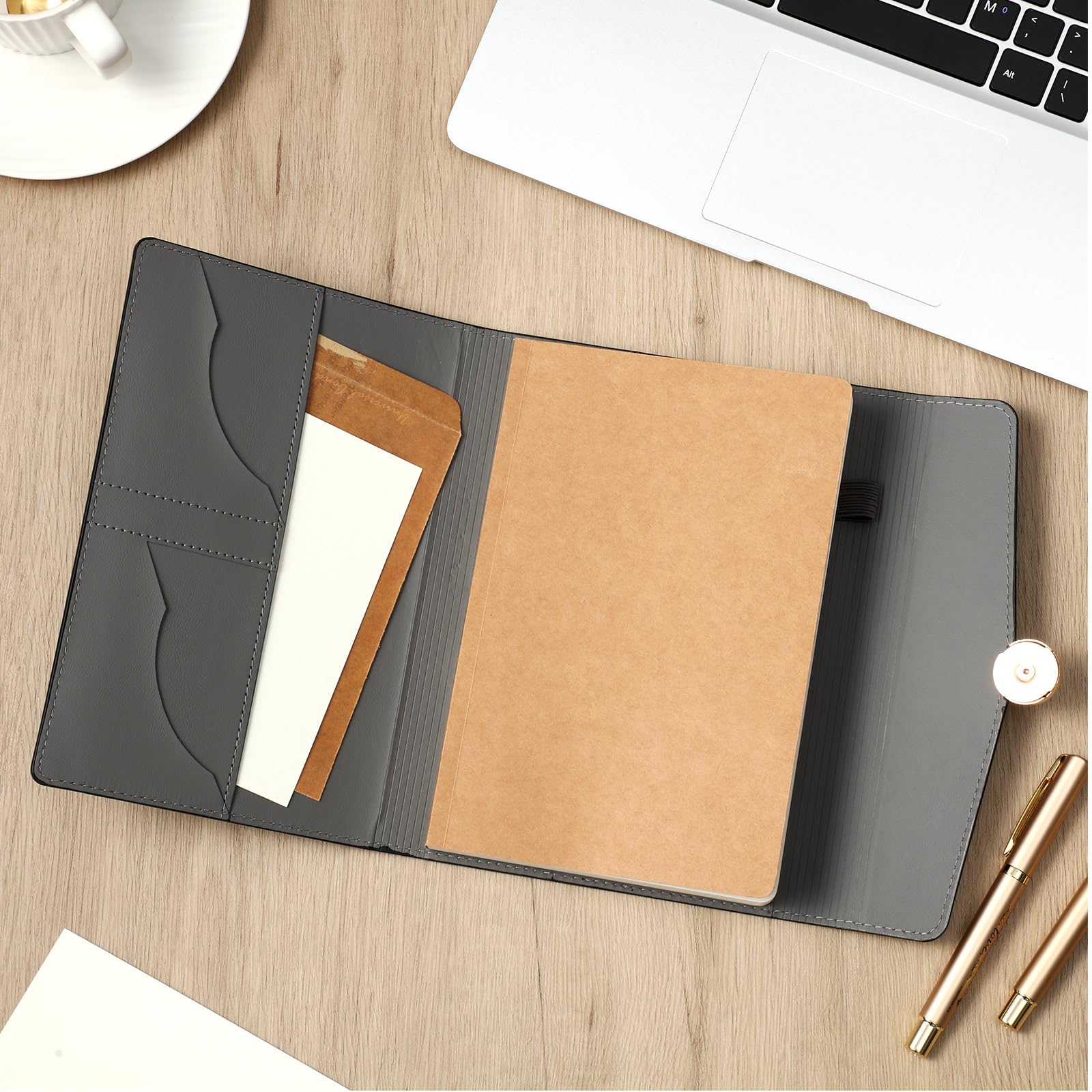 Zhanmai 10 Stück Back to School A5-Papier-Notizbuch-Nachfüllpackungen, nachfüllbare Notizbucheinlagen, Kraftpapier, Reisetagebücher für Büro, Schule, Schreibbedarf, 100 Blatt/200 Seiten (liniert)