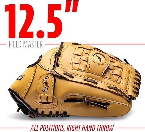 Miniatura 3 de Franklin Sports Field Master - Guante de béisbol y sóftbol, para adulto y joven, mano derecha y mano izquierda, cuadro interior y de campo,