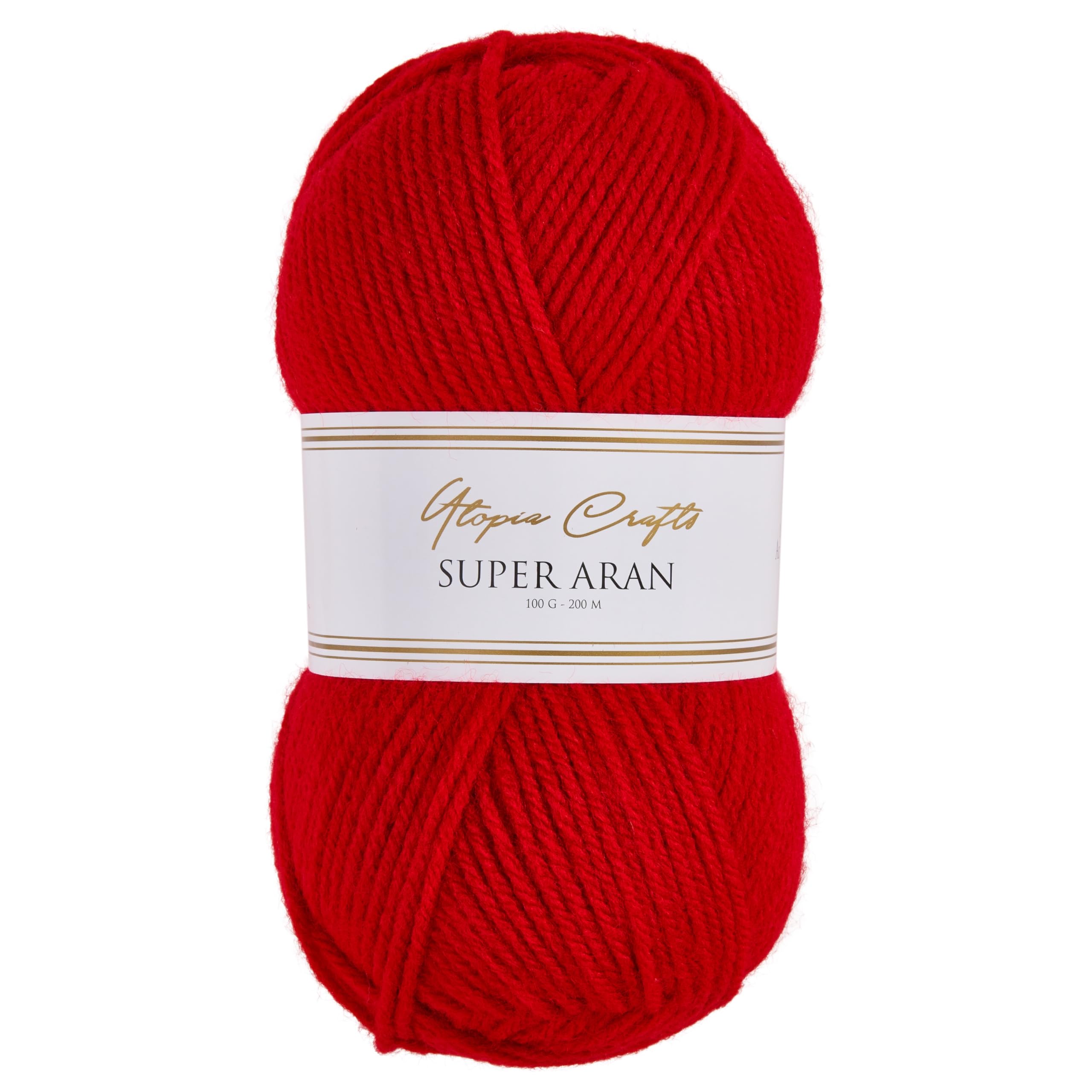 Utopia Crafts Super Aran Knitting and Crochet Yarn 100g (Scarlet Glow)