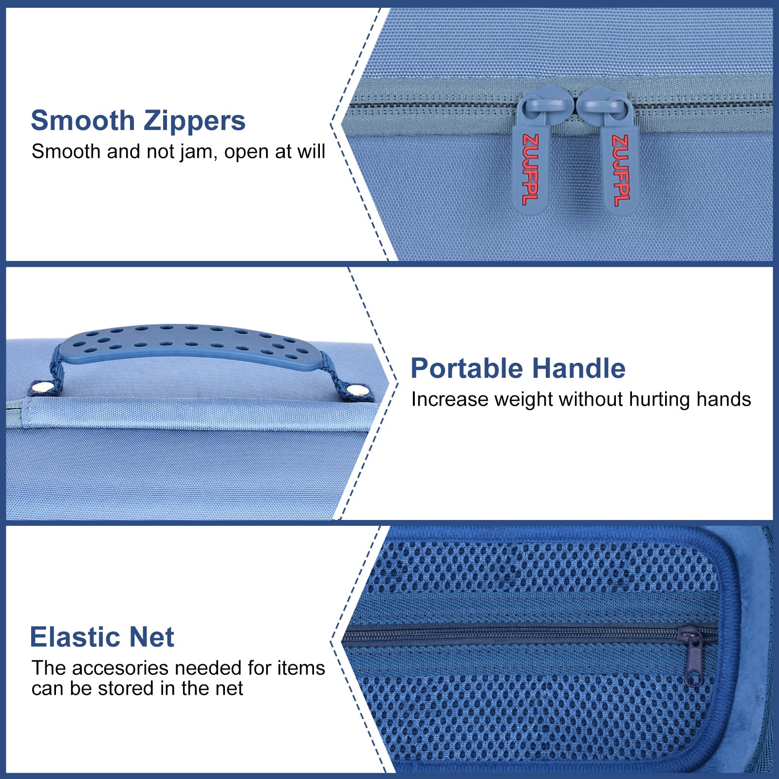 Portable Shell Case for Bose SoundLink Max Speaker, Waterproof Bose Max Case, Hard Carrying Travel Bag with Shoulder Strap and Handle - Blue