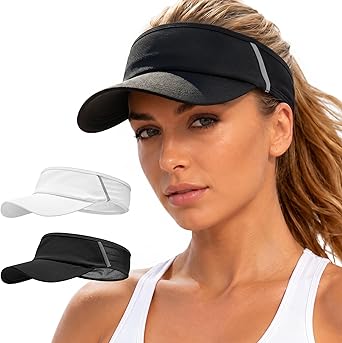 Sun Visor Hat for Women & Men UV Protection Lightweight Foldable Summer Sports for Running Tennis Golf Pickleball