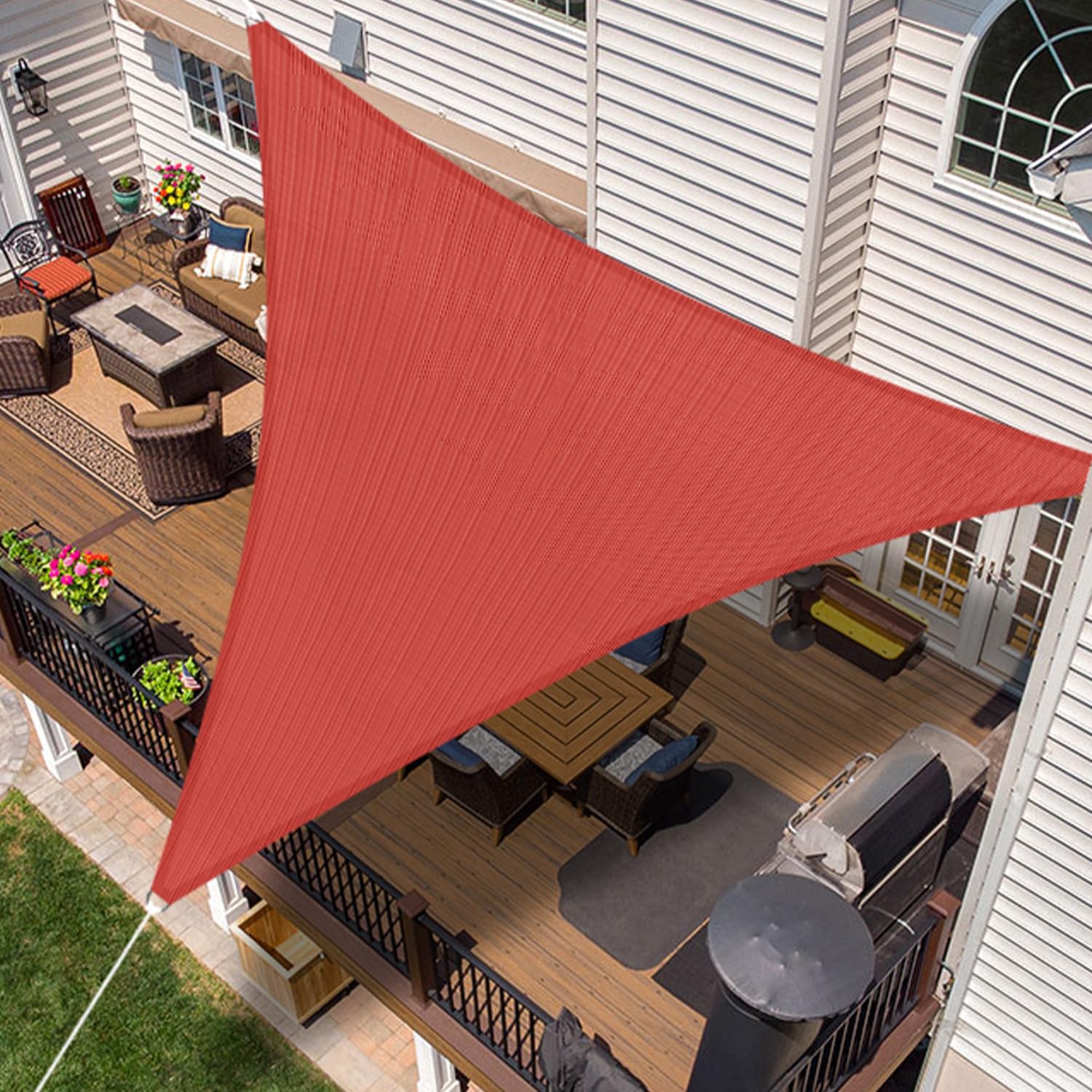 Toldo Triangular Ipereable De 16 X 16 X 16 Pies, Toldo Con 98% De