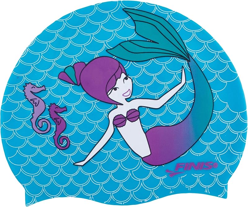 Mermaid Kids Swim Cap, 100% Silicone, Paradise | Underwater Adventures Await with the Mermaid Silicone Cap, Turn Heads with a Fun and Colorful Design, Chlorine Protection