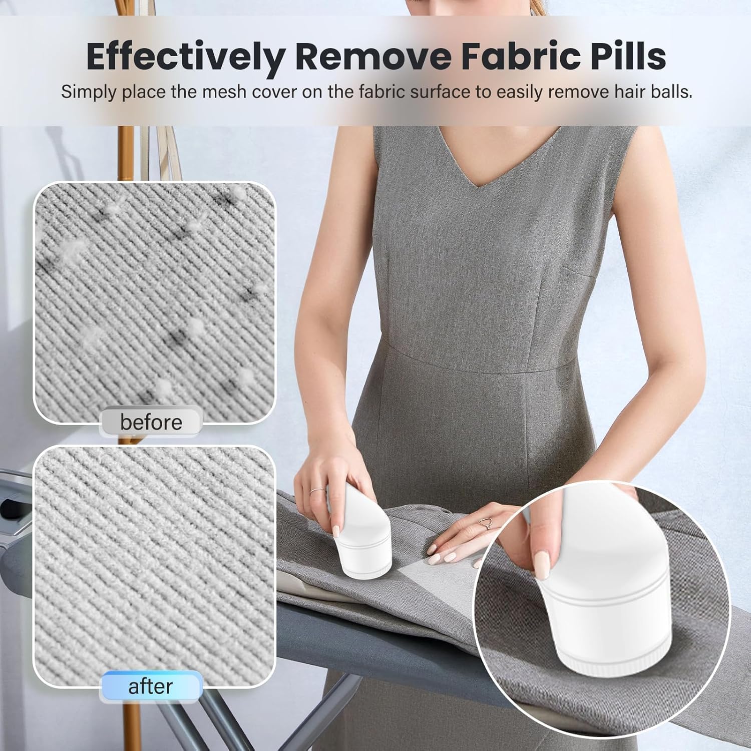 Renewa – Rechargeable Fabric Shaver With Led Display Afeitadora De Tela 2 En 1, Quitapelusas Con Cepillo Para Pelusas Quitapelusas Electrico Recargable Usb