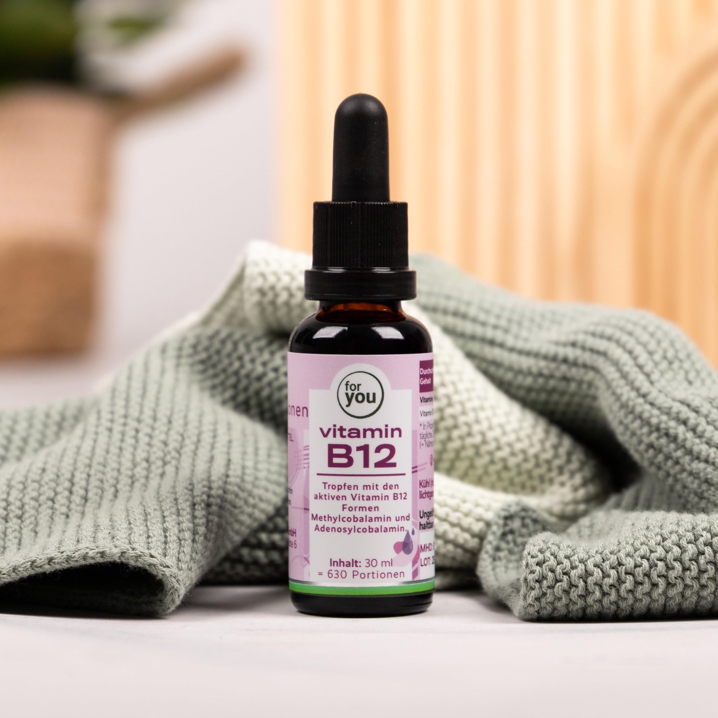 for you Vitamin B12 Tropfen 2x 30ml - beide Aktivformen Methylcobalamin & Adenosylcobalamin in Wasser gelöst, ohne Alkohol - 250 µg pro Tropfen