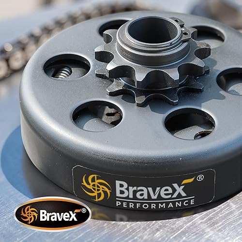 Miniatura 3 de Motovecor Embrague centrífugo Go Kart Embrague Predator Motor Embrague Baja Mini Bike 34" Diámetro 10 dientes 10T para cadena #4041420 6.5HP -