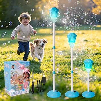 Standing Bubble Machine for Kids, Automatic Bubble Blower Machine