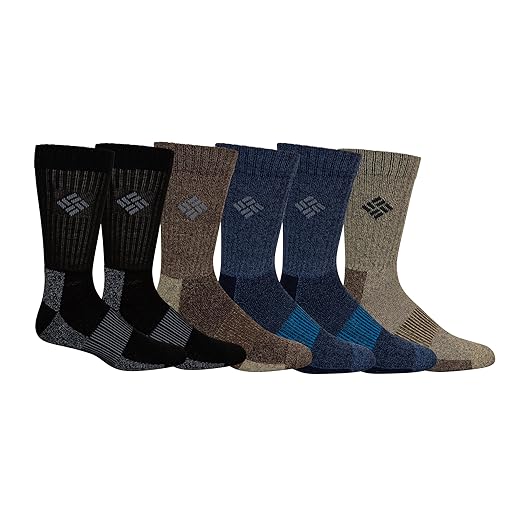 Columbia Men's Moisture Control Crew Socks (6-Pack)