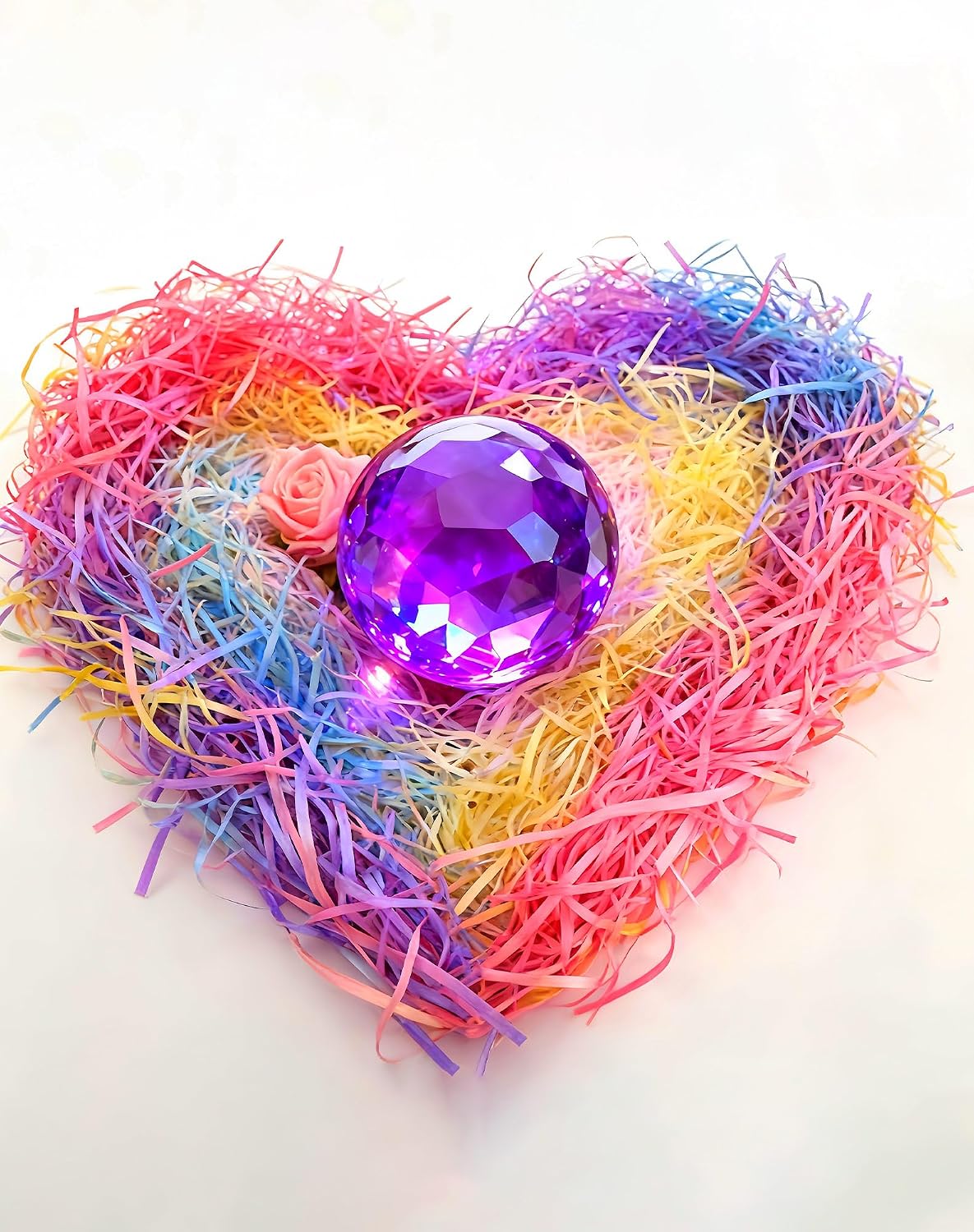 LJY 0.7LB Multicolored Raffia Paper Shreds & Strands Shredded Crinkle Confetti for DIY Gift Wrapping & Basket Filling