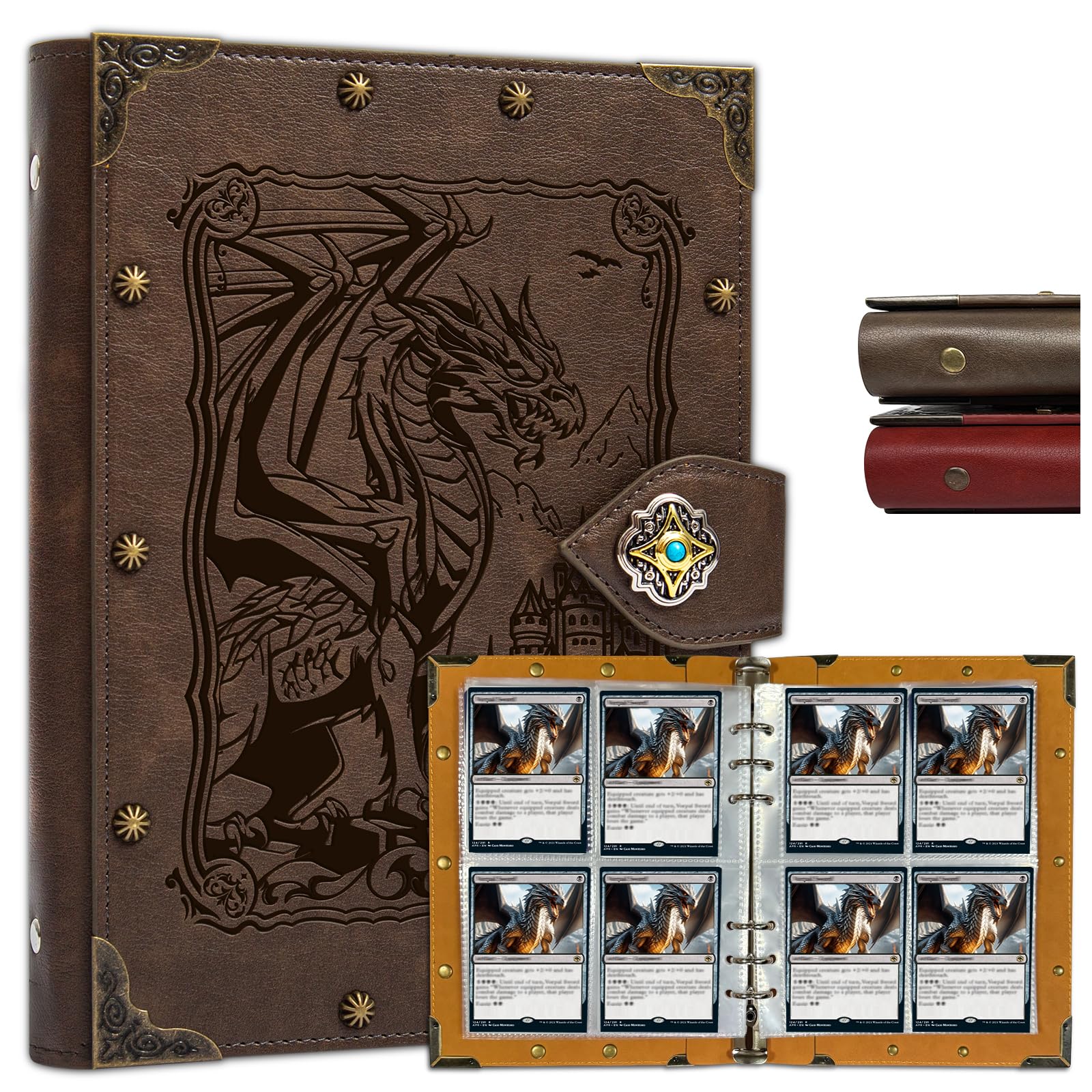 DUROTAN Card Binder 4-Pocket-Can Hold 240 Cards | For TCG,MTG,Trading Card Game,Magic The Gathering,Pokemon