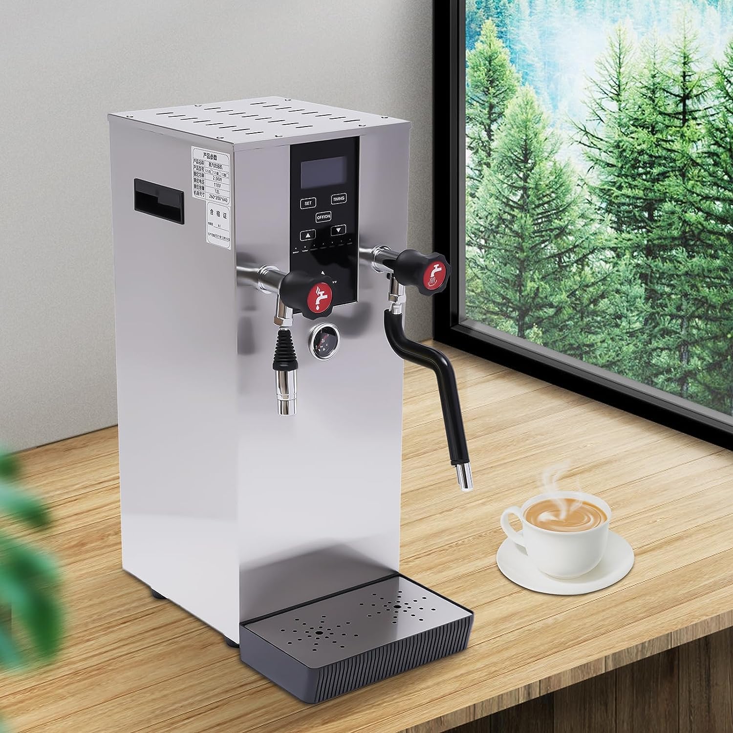 COYEUX Montalatte Multiuso Commerciale da 2200 W, Protezione Automatica della riduzione della Pressione, con capacità di 400 FL Oz, per caffè, tè al Latte, tè alle Bolle