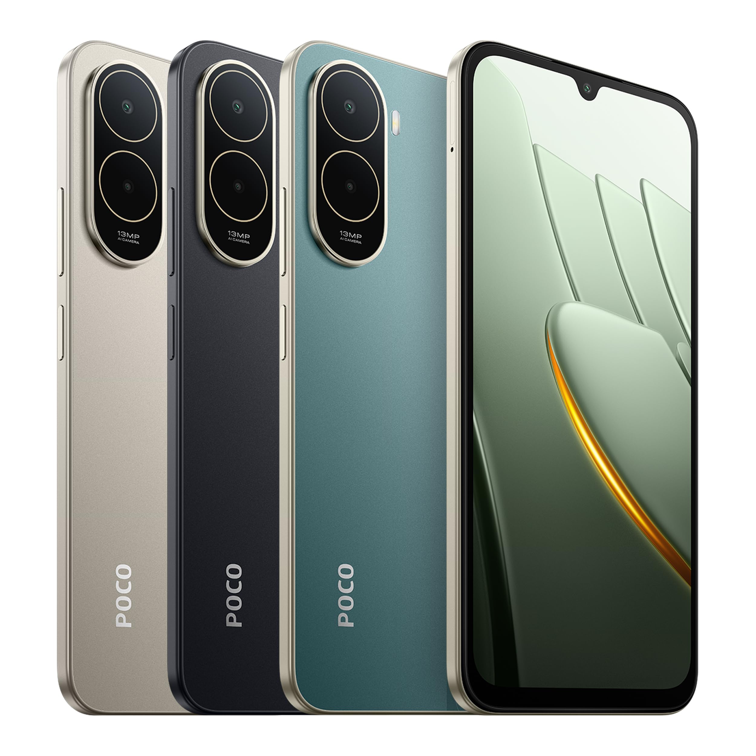POCO C81 Pro, Smartphone 4+128GB, Nero, Batteria da 6000mAh(typ) | Refresh rate 120Hz, Fotocamera AI doppia da 13MP, Design elegante e raffinato, Garanzia 2 anni+1 anno extra