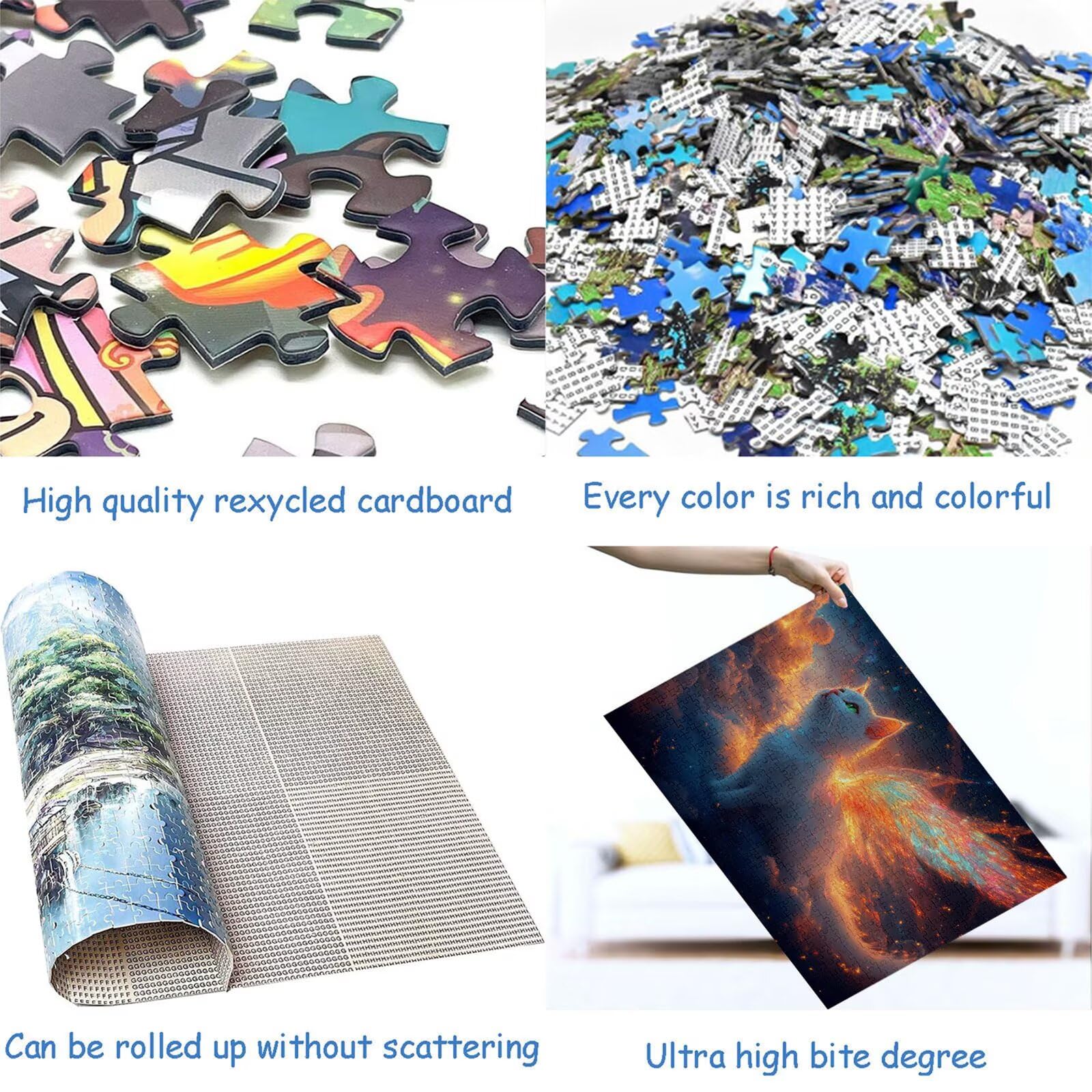 Puzzle 4000 elementów kot puzzle dla dorosłych zwierzę 141 x 87 cm unikalne rzemiosło klasyczne 3D drewniana układanka do rodzinnych gier biznesowych, układanka do samodzielnego wykonania nawet do