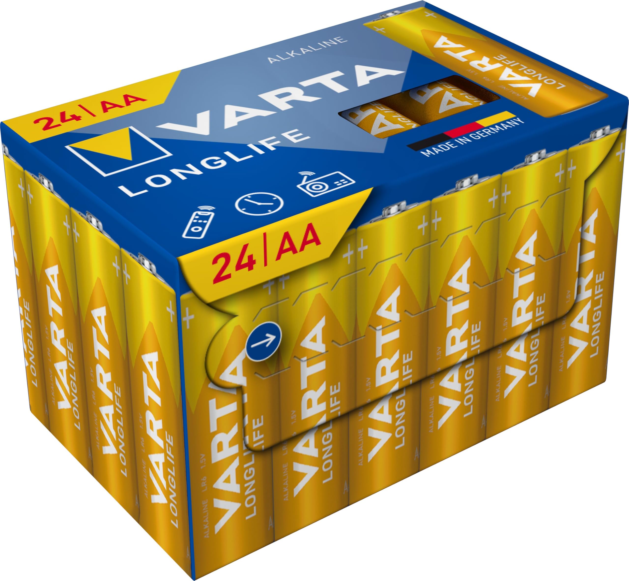 VARTA LONGLIFE AA Alkaline-Batterien (24 Stück)