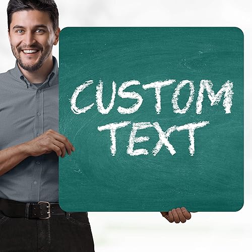 Miniatura 221 de My Sign Center - Letrero personalizado, 11 colores de fuente, 13 estilos de fuente, 4 opciones de agujero, 22 tamaños, 8 x 32 pulgadas, sin óxido,