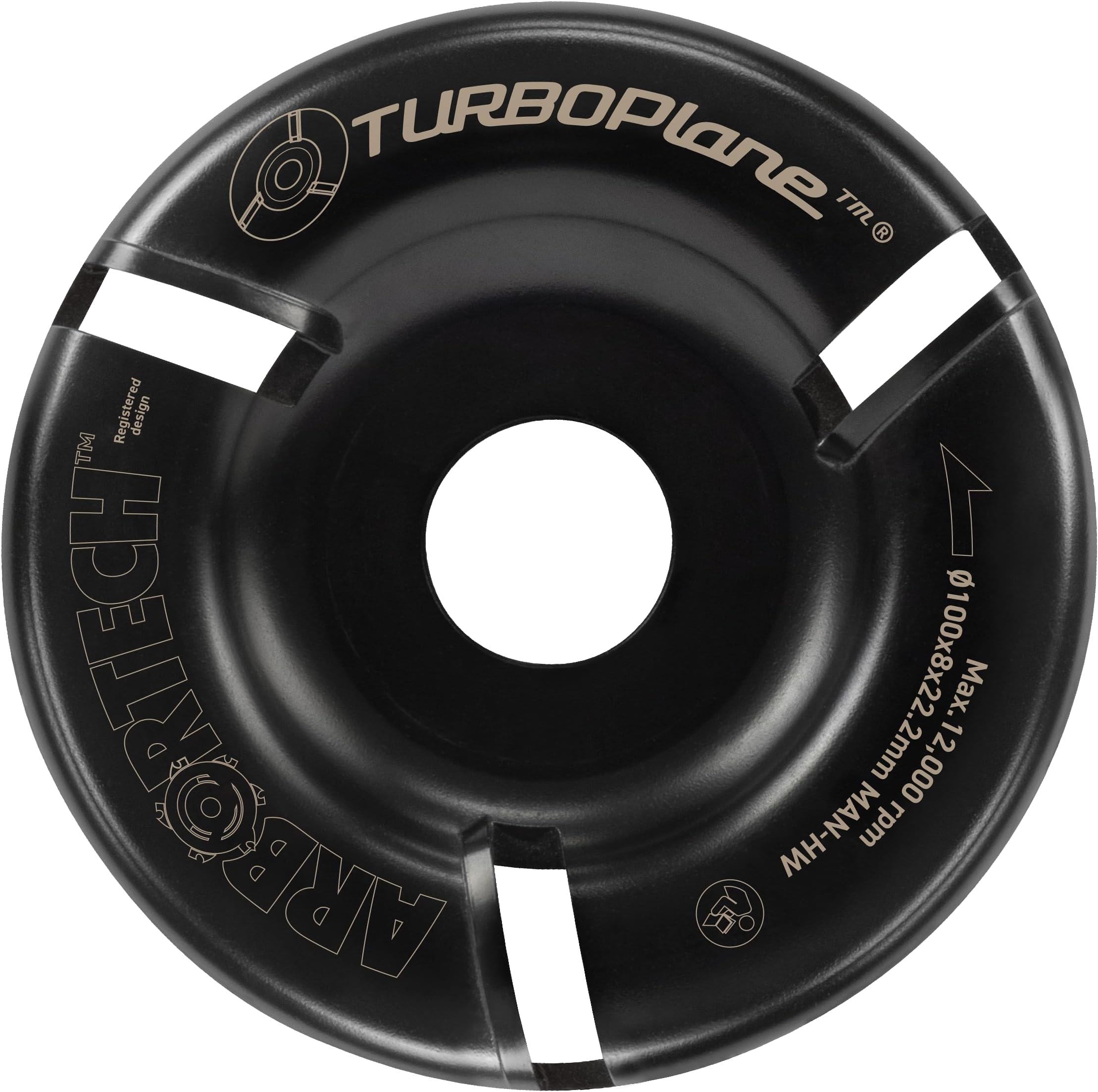 ARBORTECH TURBOPlane Blade 4Inch/100mm Carbide Woodworking Disc Angle Grinder Attachment | IND.FG.400.20