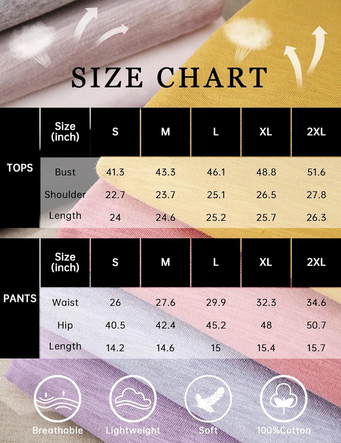 KCW Pajamas for Women Set 2 Piece 100% Cotton Lounge Sets Short Sleeve Top and Shorts Pj Set Sleepwear Outfits - Image 5