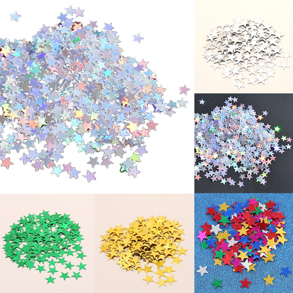 Aster Lot De 3 000 Confettis D'anniversaire En Forme D'étoile - 30 G - Noir Et Doré - Confettis D'étoiles Argentées - Paillettes Métalliques - Pour Décorations De Fête D'anniversaire