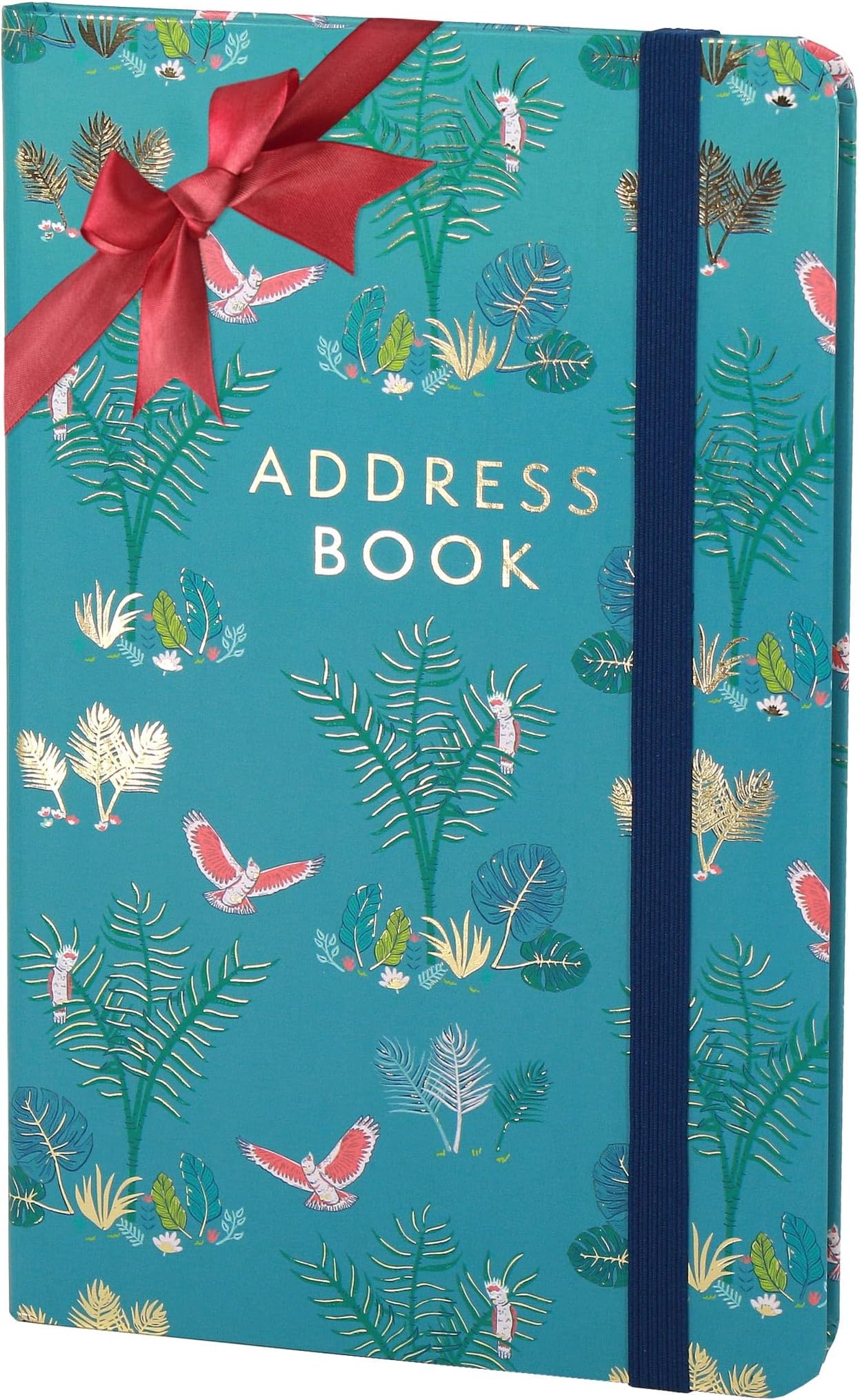 Boxclever Press Small Address Book with Over 400 Spaces. Hardcover Address Book with Alphabetical Tabs, Pocket, Change of Address Labels. Stunning Address Books 8 x 5ins