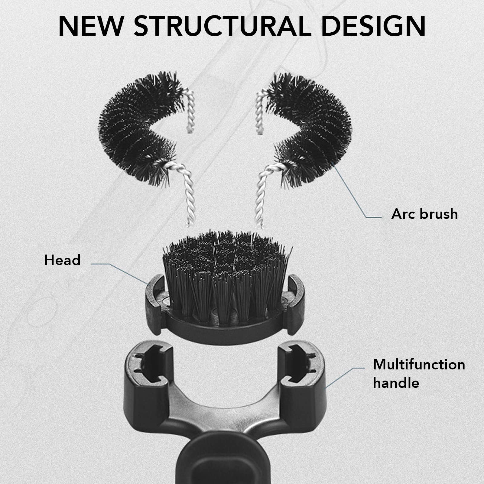 Spazzola Per Pulire Testina Macchina Da Caffè - Con Cucchiaio Antiscottatura E Deflettore Acqua, Resistente Al Calore - Foto 6