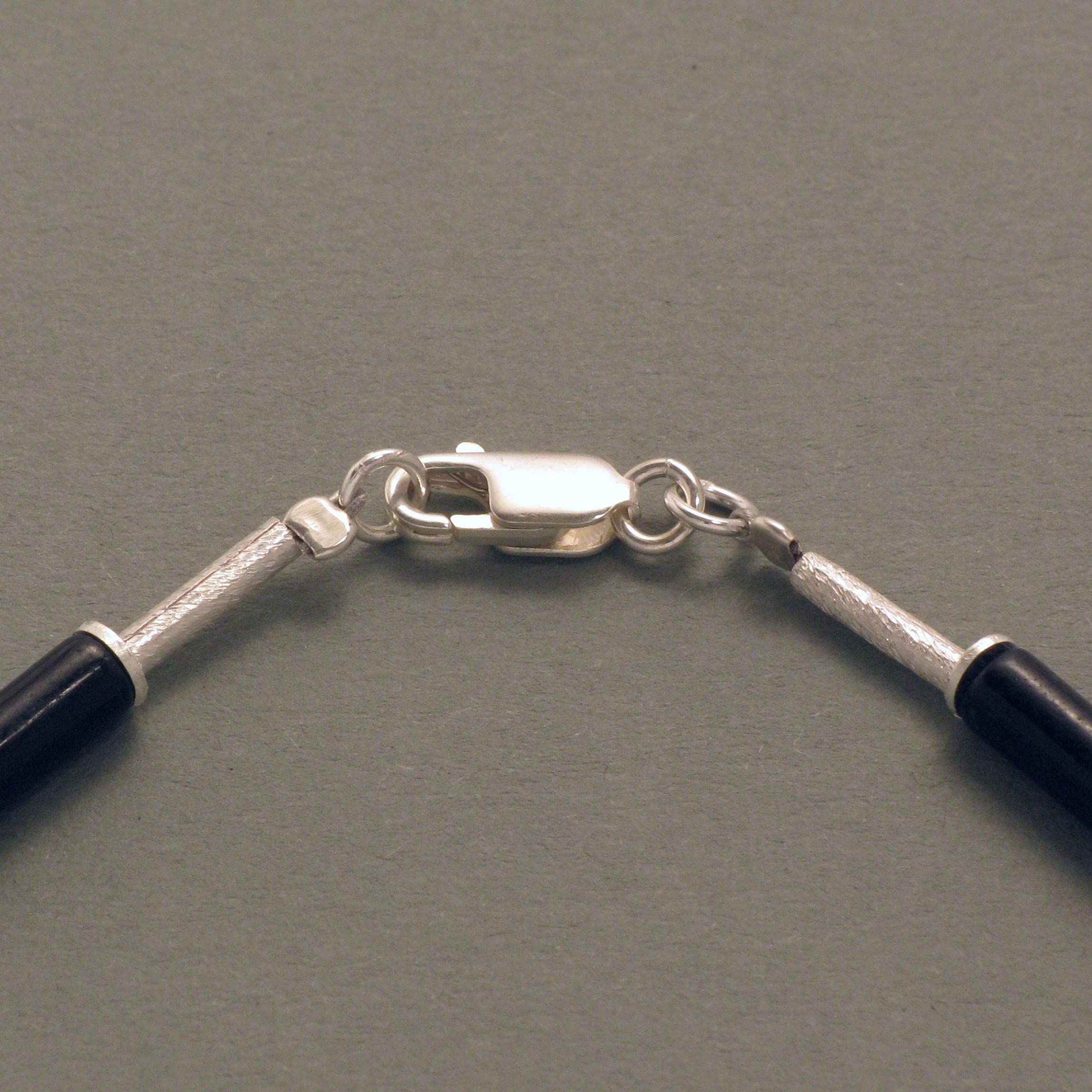Onyx-Kette mit Silber