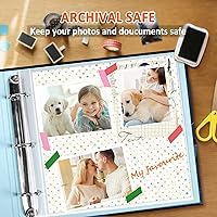 Vista 2 de Protectores de páginas de álbumes de recortes de 12 x 12 pulgadas, paquete de 50 unidades, pesados, carpeta de recortes y páginas de repuesto