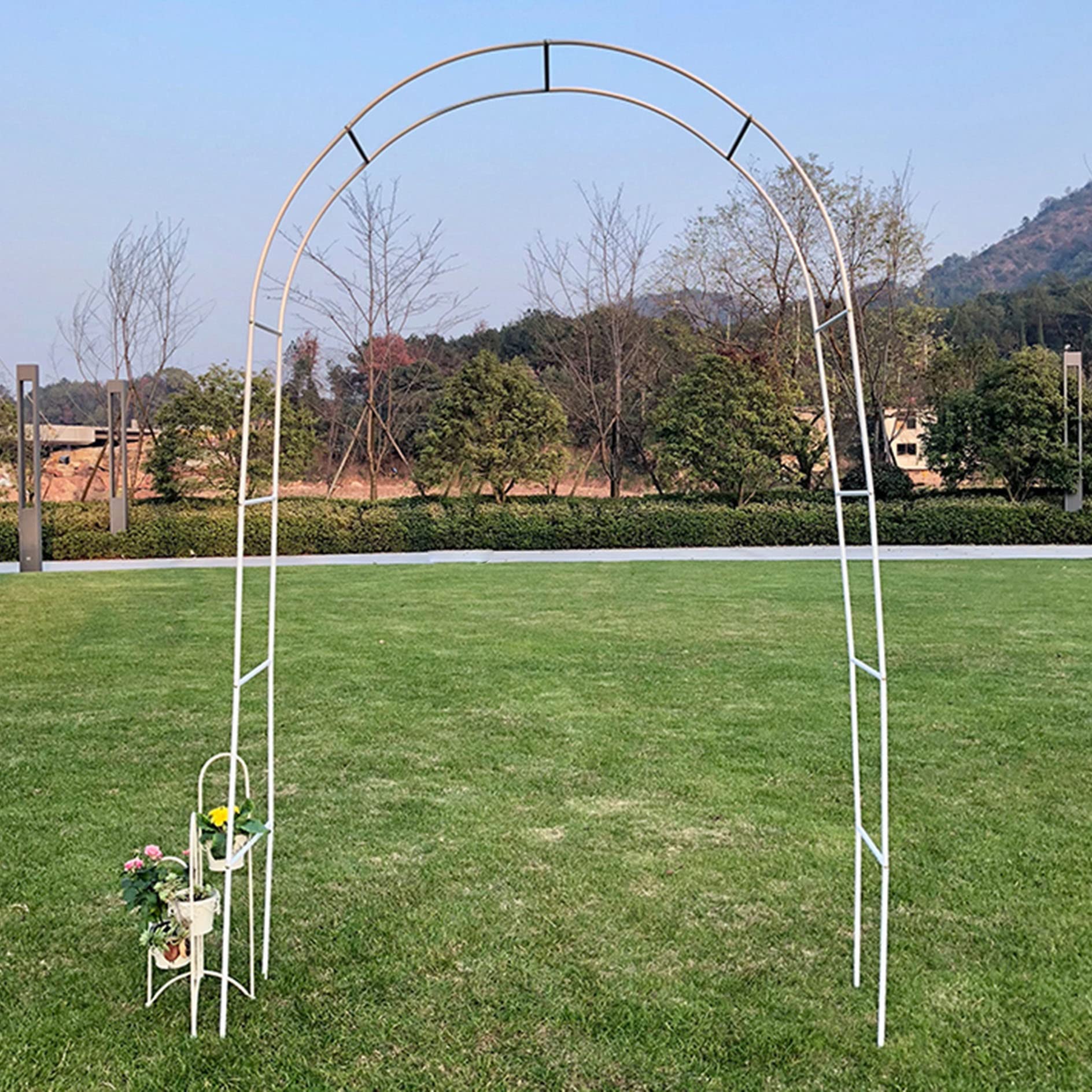 Arche de jardin en métal tuteur de vigne et tonnelle de mariage