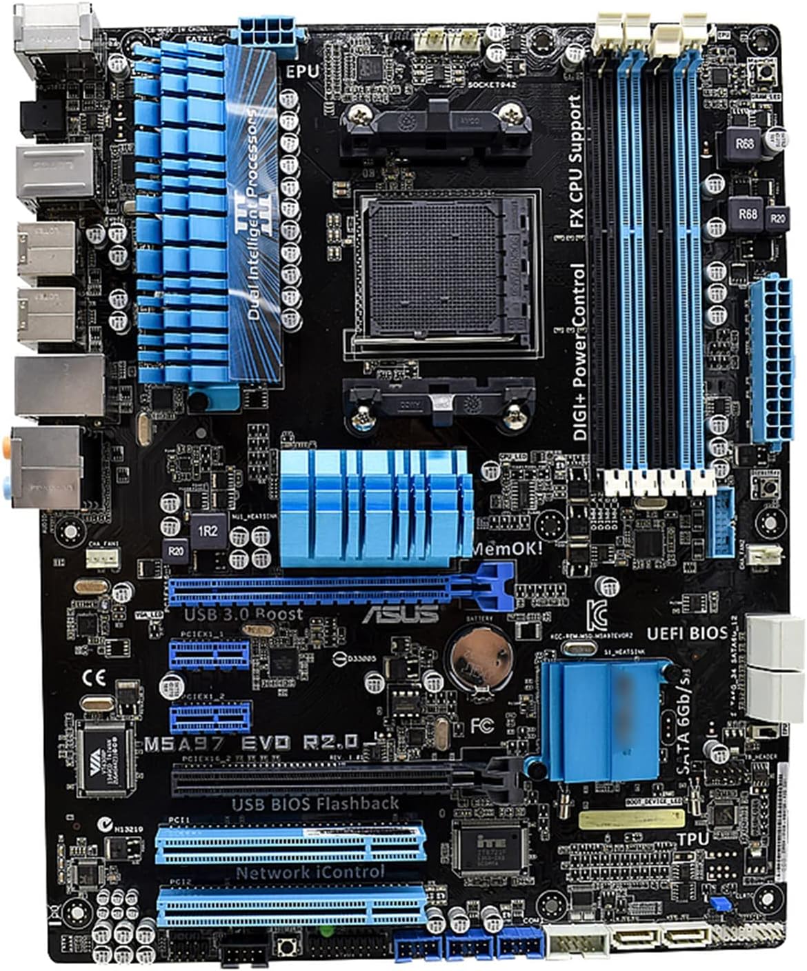 Fit for ASUS M5A97 EVO R2.0 para Placas Base AM3 / AM3 + 970 Compatible con FX6 Core 8 Core PC Desktop Mainboard Set