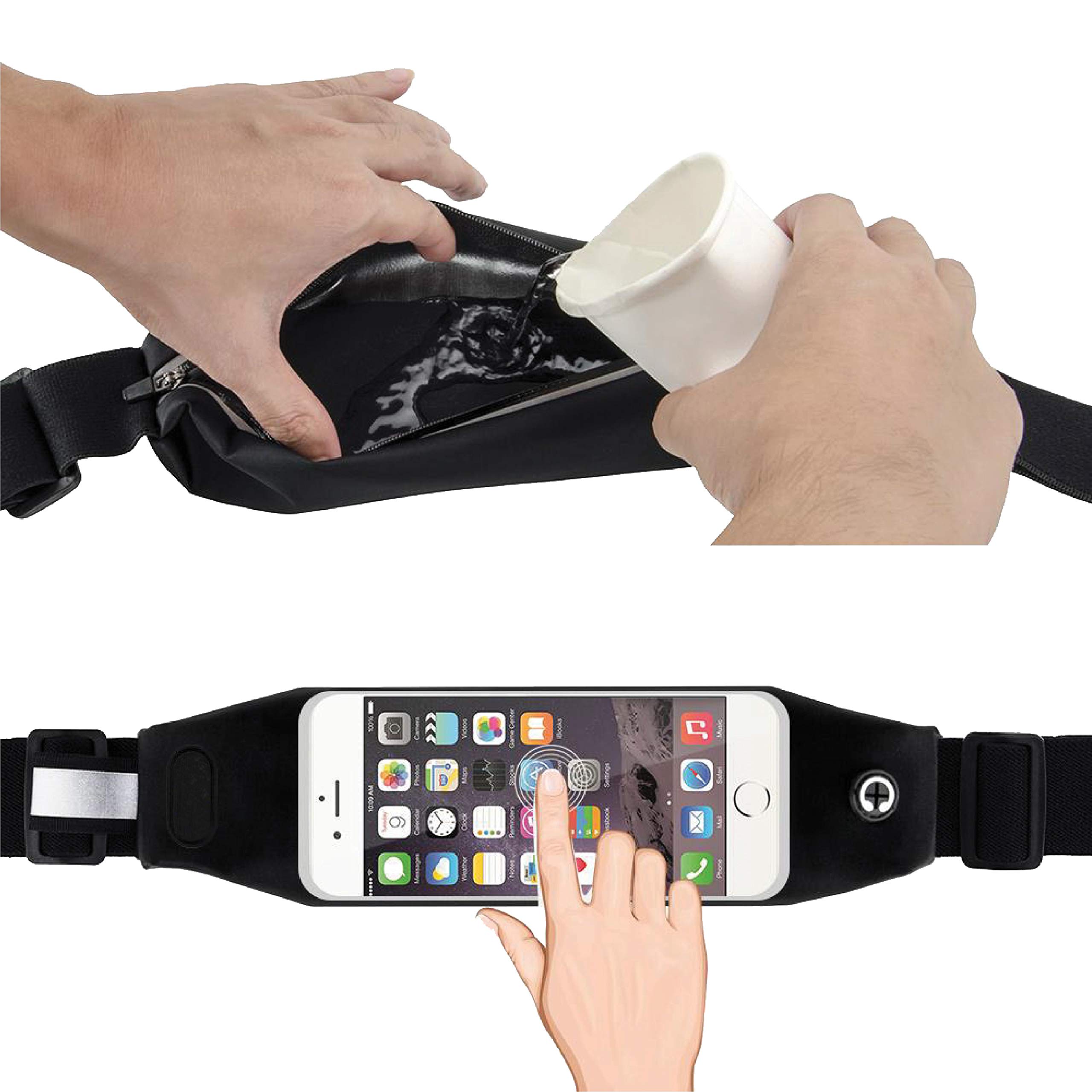 Extender Belt, Bounce Free Pouch Bag, Fanny Pack for Running, Walking, Cycling