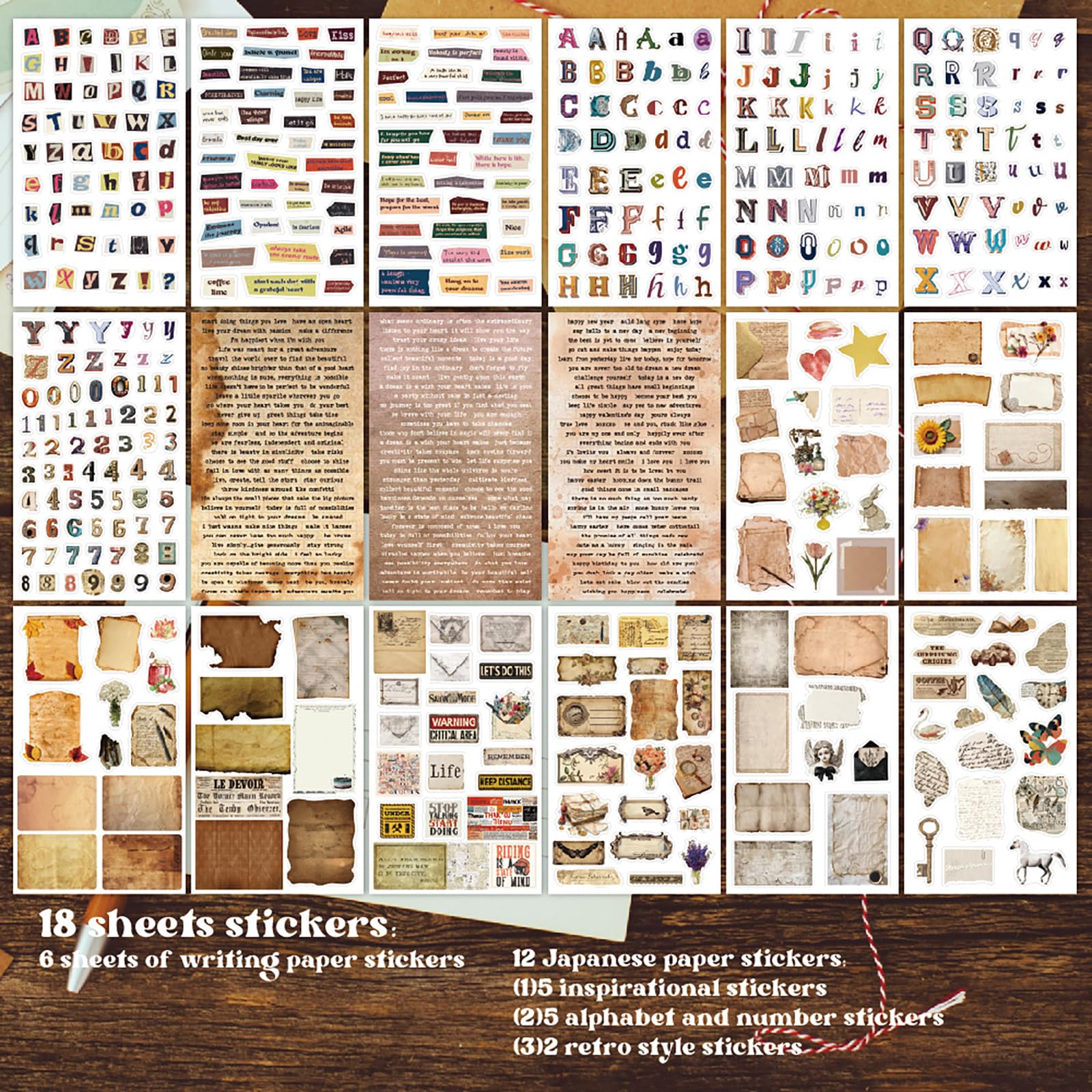 Vintage Washi Stickers & Scrapbook Paper - DIY Crafts -4 Vintage Washi Stickers & Scrapbook Paper - DIY Crafts -4