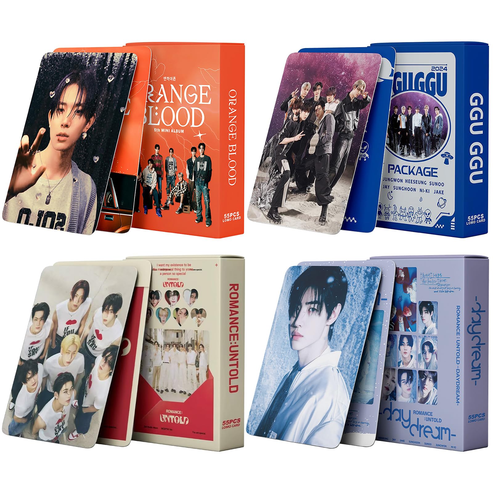 4 Pack/220 PCS ENNHYPEEN Photocards, ENNHYPEEN Lomo Cards