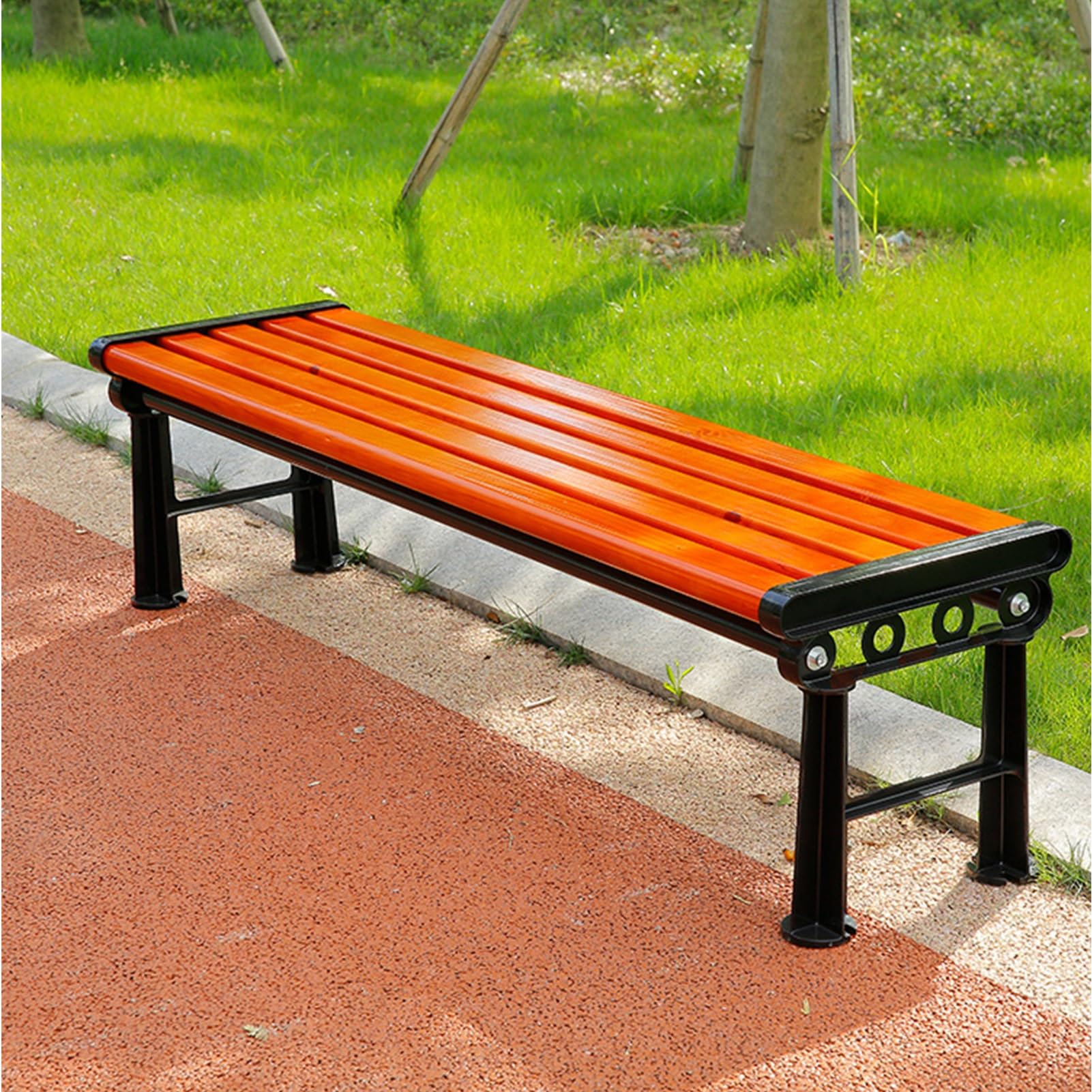Chaise de Meuble d'Extérieur en Métal Premium : Banc de Jardin au Design Épuré