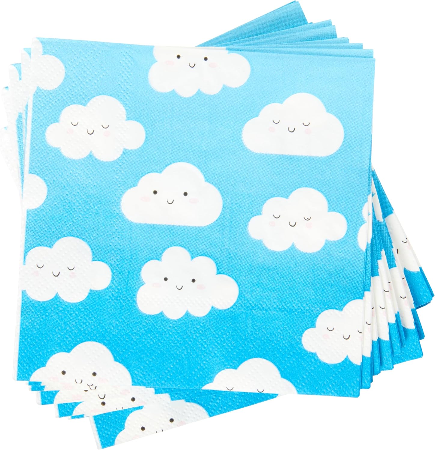 C.R. Gibson TW4-25641 Little Cloud Disposable Paper Cocktail Napkins, 5" x 5", Multicolor, 20 Pieces