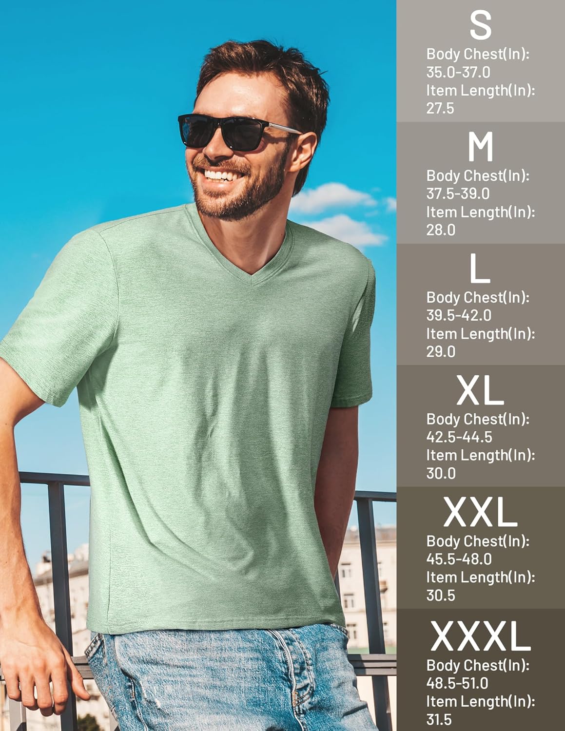 MIER Mens Dry Fit V Neck T-Shirts Workout Soft Short Sleeve Moisture Wicking Running Athletic Gym Casual Tee Tops - Image 6