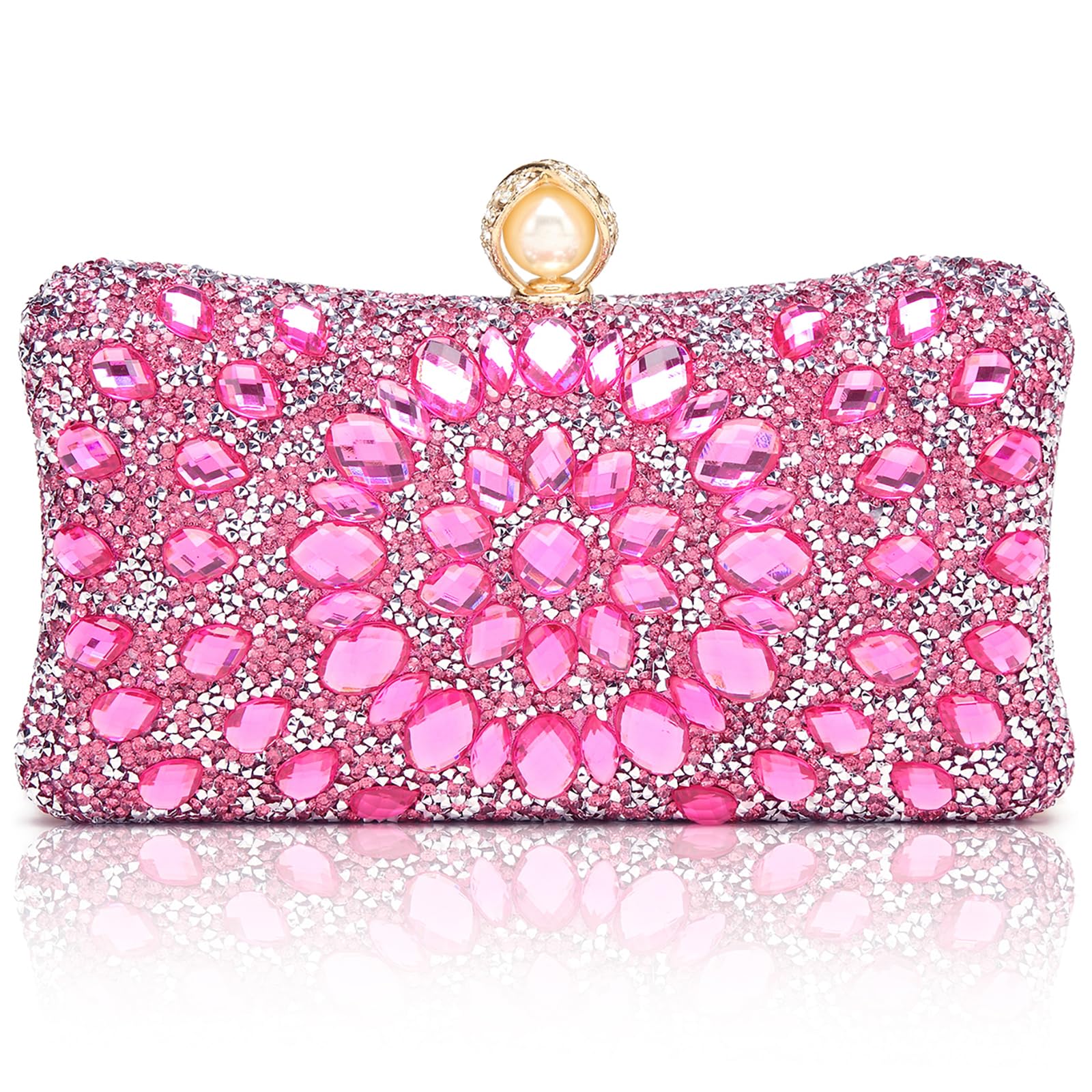 BeagufulWomen's Evening Bags Sparkly Rhinestone Clutch Purses Luxury Handbags
