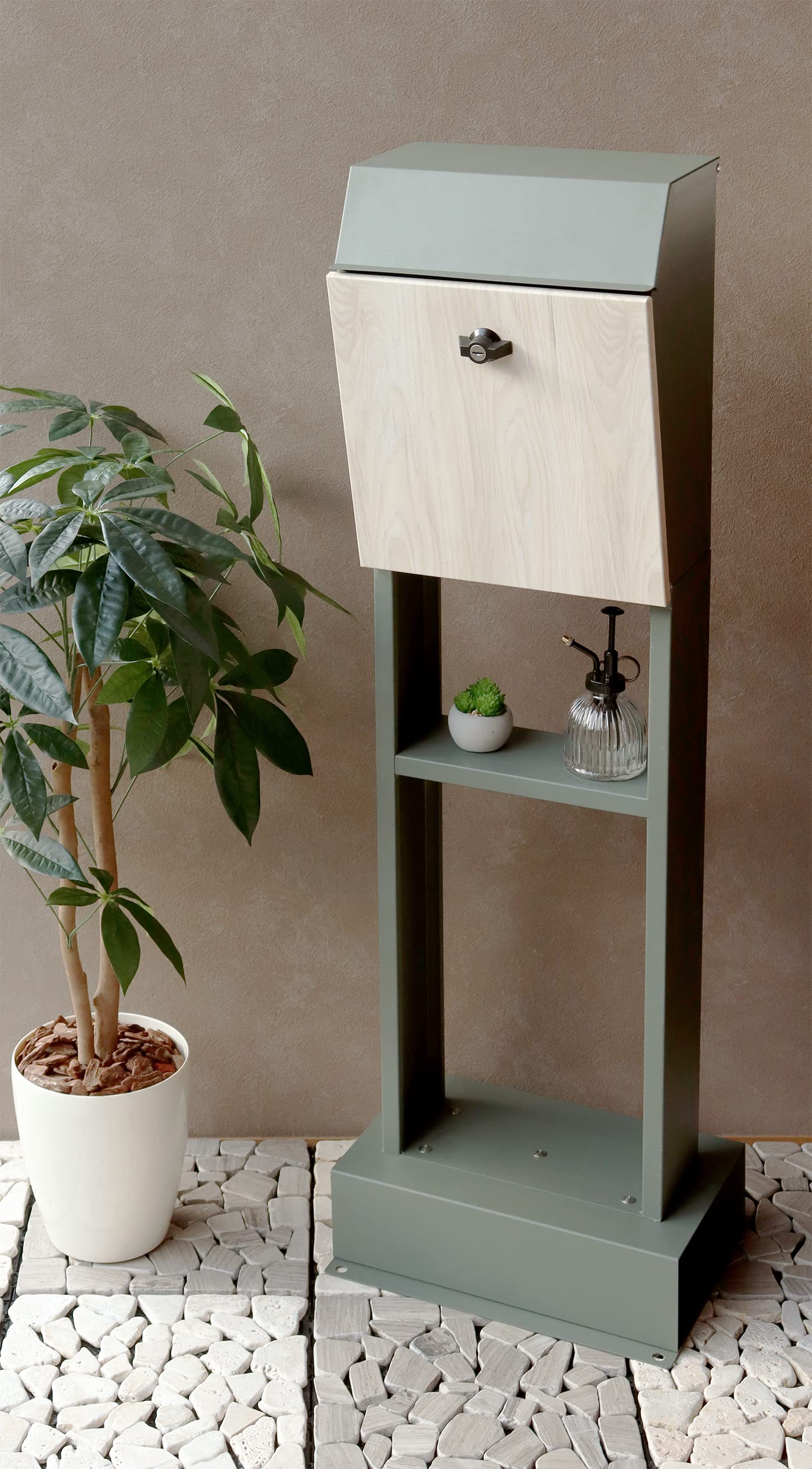 Amazon.co.jp: MOJYU スタンドポスト Fiore エバーグリーン/ホワイト