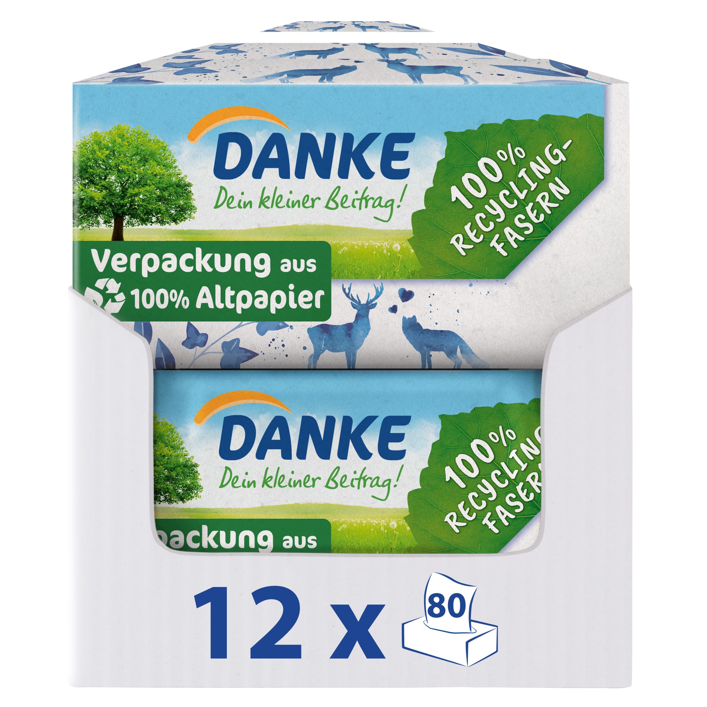 Danke Handkerchief Box, Pack of 12