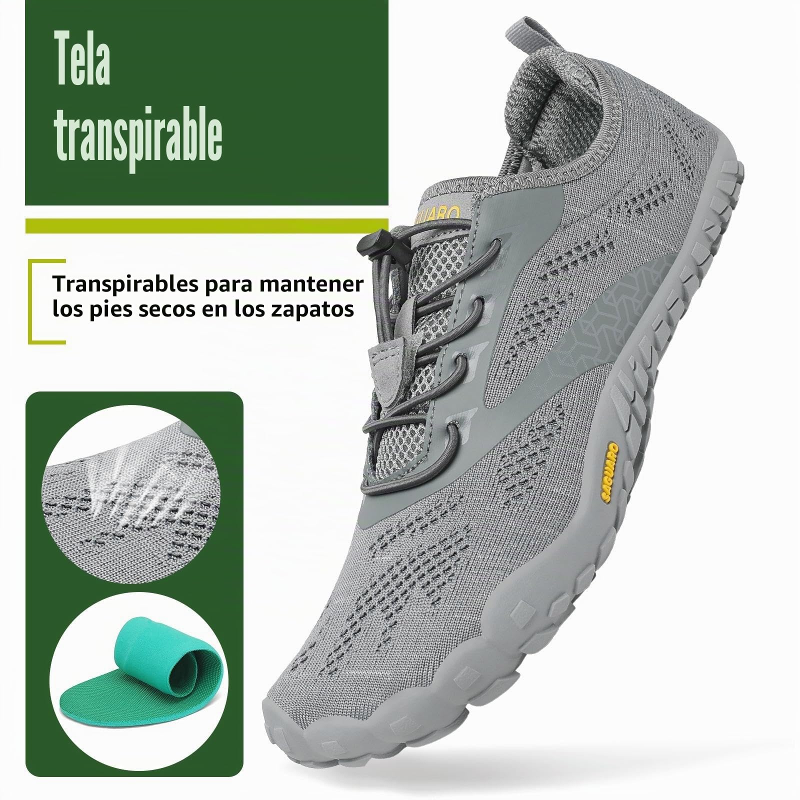 SAGUARO Zapatos Barefoot Hombre Zapatillas Minimalistas Mujer Calzado Trail Running