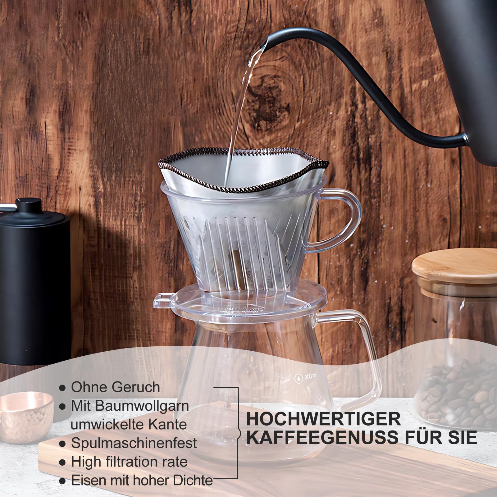 KINTO Filtre à café filtre permanent 2 tasses inox
