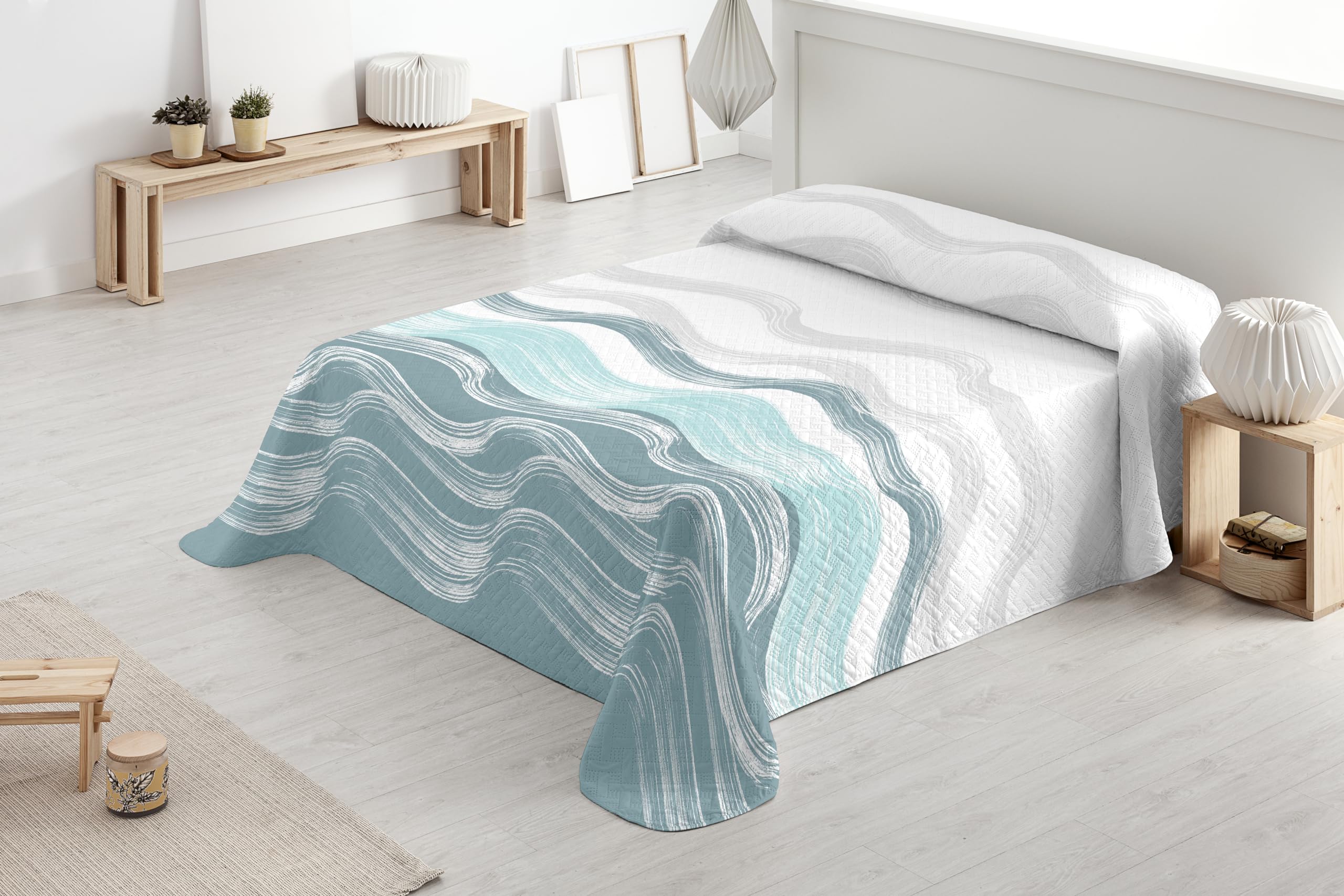 Degrees home - Paraiso - Colcha Cama 180 - Colcha bouti Cama - Primavera, Verano - 270x260 - Verde