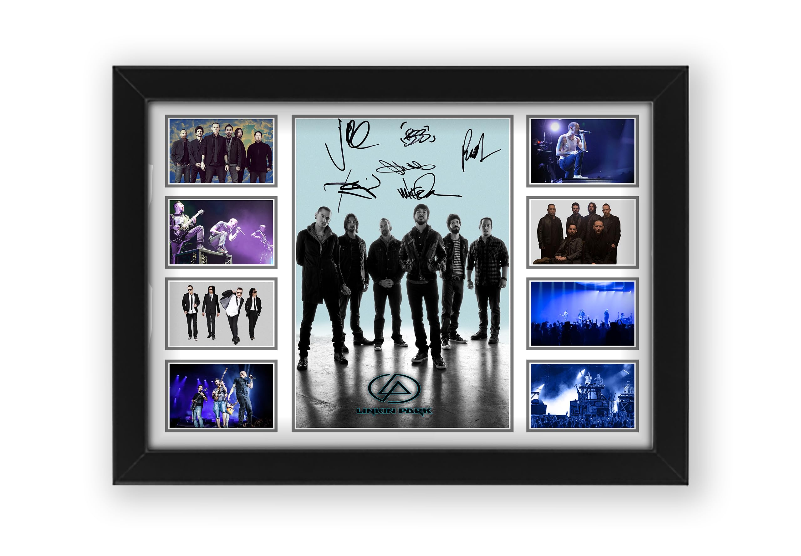 AllStarMedia Stampa artistica da parete ispirata a Tributo a Linkin Park, edizione limitata, idea regalo per fan art, musica, formato A3, incorniciata (30 x 40 cm)