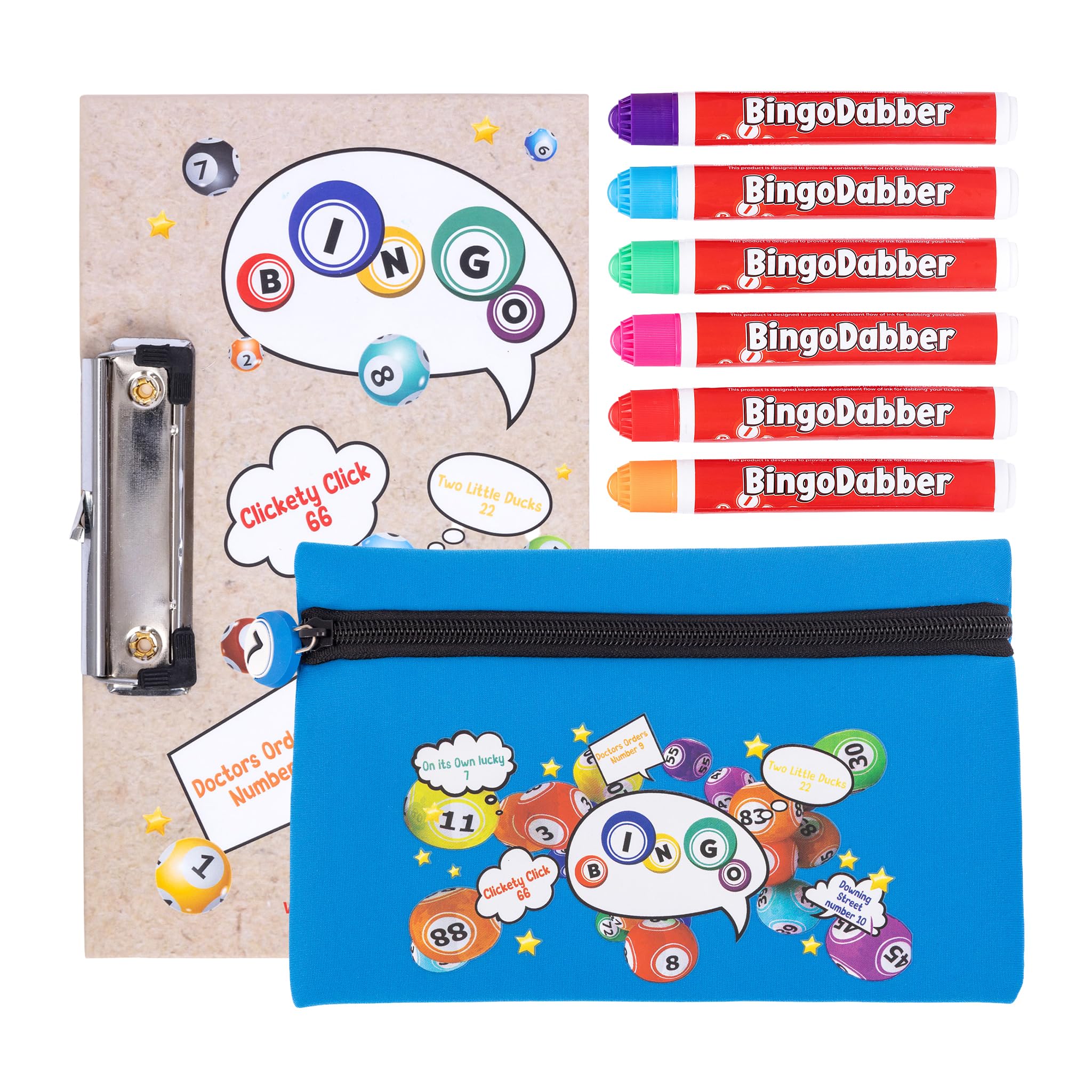 evelay Bingo Dabber Case Holder Gift Set, Blue, 21.5 x 14 cm