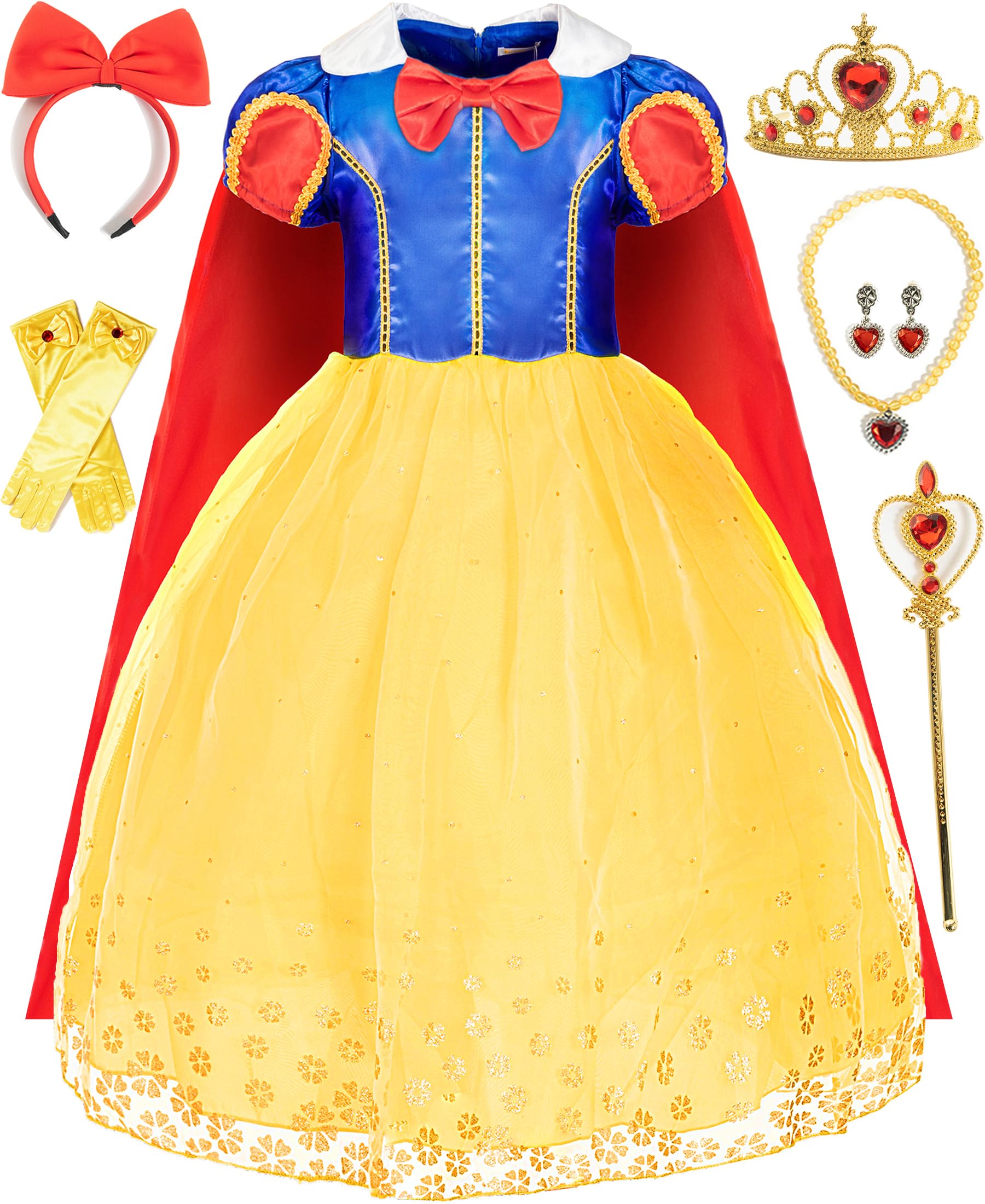 Costume Princess Dress for Toddler Girls with Accessories