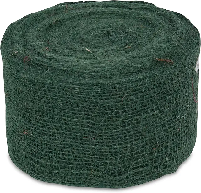 Windhager Jute-Wickelstreifen ÖKO - Juteband für Baum- und Garten-Deko, grün, 10 cm x 25 m